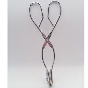 Ekco Stainless Steel Hot Dog Tongs  7 inches vtg